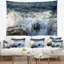 Tapisserie «Seashore Waves Breaking on Stony Beach»-28509197