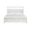 Grand lit de rangement rembourré avec table de chevet Colby-423313145-423313147
