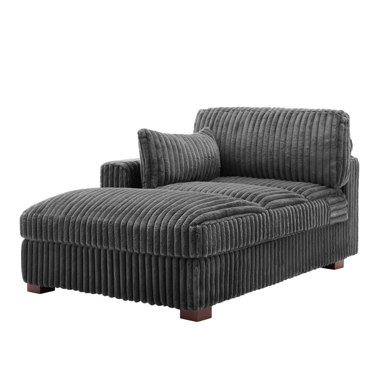 Bukvice Chaise Lounge, Grey, Left Hand Facing