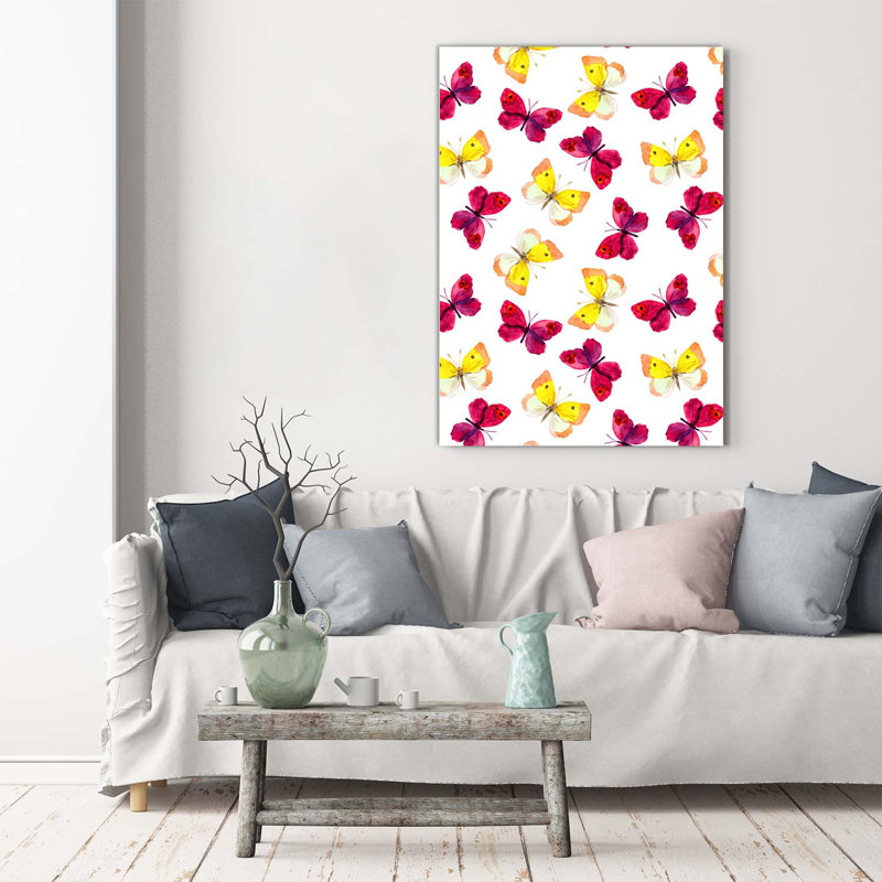 Colorful Butterflies - Wrapped Canvas Print