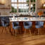 Ensemble de 4 tabourets de bar rotatifs à hauteur de comptoir 24 po Anneli et pieds en bois pour îlot de cuisine Anneli-88586460-88586461-124231588