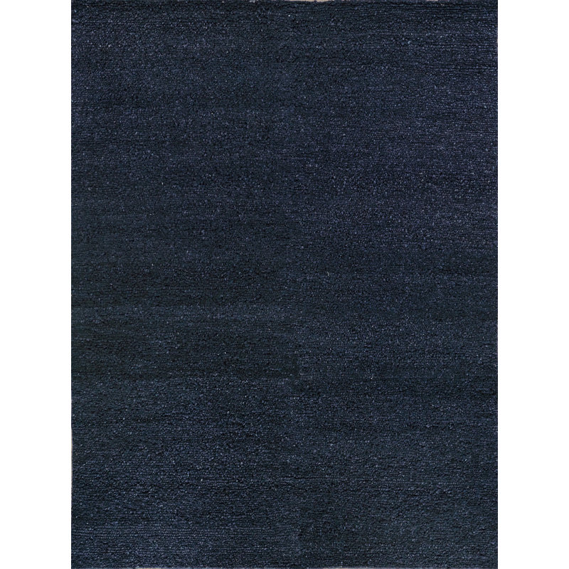 Borelli Wool Area Rug in Navy Blue, Rectangle 12' x 15'