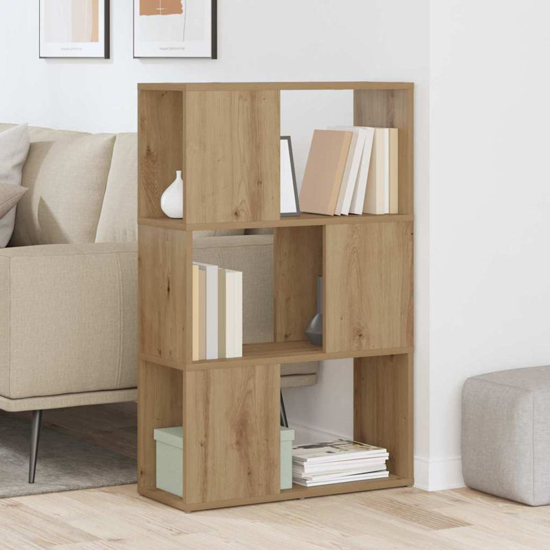 Entertainment Center Engineered Wood, Natural, 94cm H x 60cm L x 24cm W