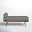 Banc industriel Michalak de 122 cm de long avec coussin et structure en bois massif-185763251