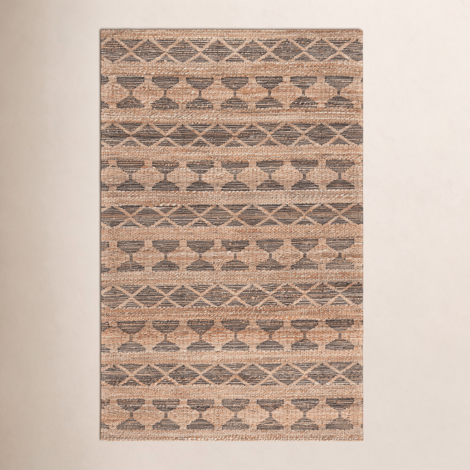 Hand-Woven Geometric Performance Rug, 5'-0" X 8'-0" Rectangle