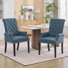 Amdad Tufted Upholstered Fabric Dining Chair with Solid legs