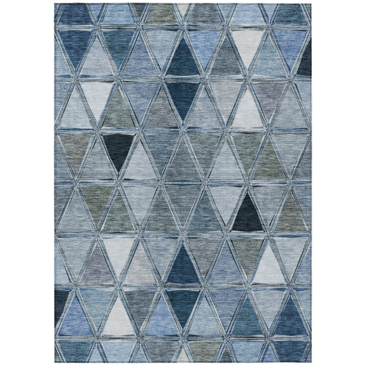 Sherick Washable Geometric Indoor / Outdoor Rug