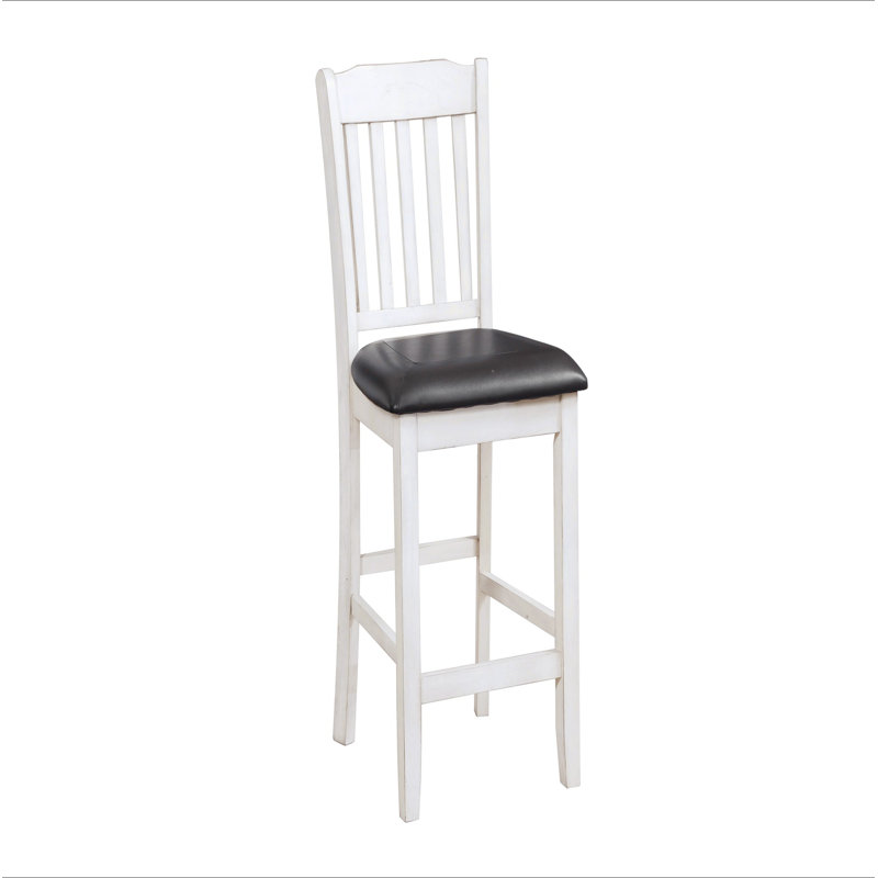 Table de salle à manger à hauteur de comptoir blanche et cerise foncée 5 pièces avec 2 tablettes inférieures et 4 chaises