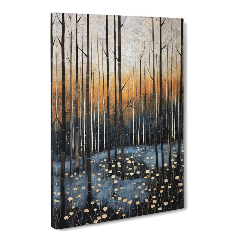 Winter Forest Contemporary - Print, 76cm H x 50cm W x 3cm D