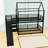 Metal Bunk Bed with Slide and Shelves-375725960