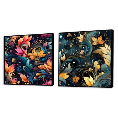 Maghull - Ensemble de 2 collages floraux et botaniques carrés
