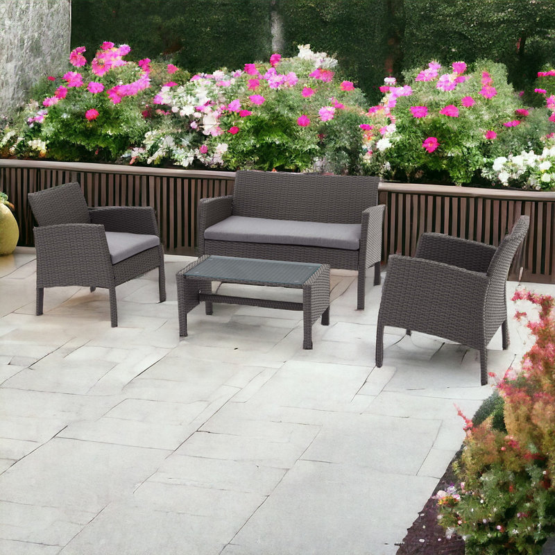  Conversation Set - Brown, Grey