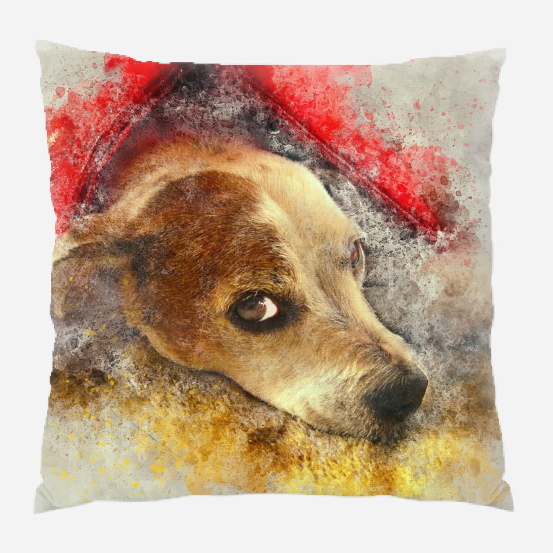 Housse et insert de coussin carré Durst, Microsuède, Intérieur