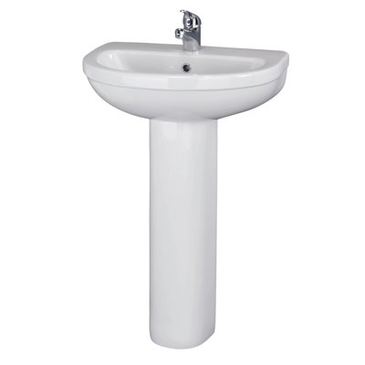 Nuie Ivo 555mm L White Vitreous China U-Shaped Sink with Overflow