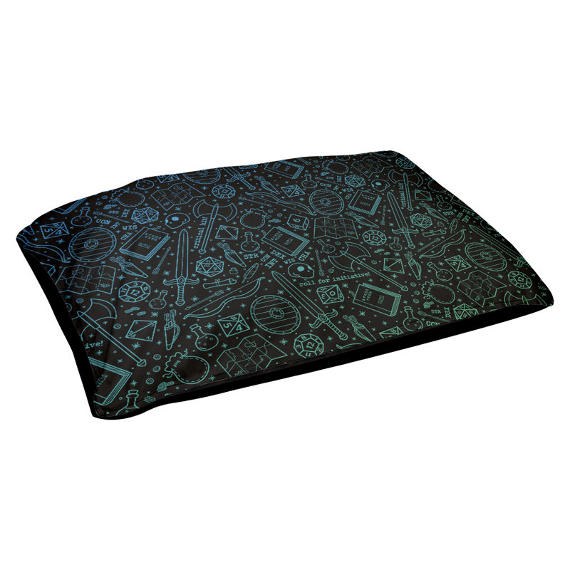 Coussin Byrge, Très grand (l 52 po x P 42 po x H 17 po), Bleu / vert