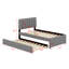 Lit plateforme tapissier avec lit gigogne