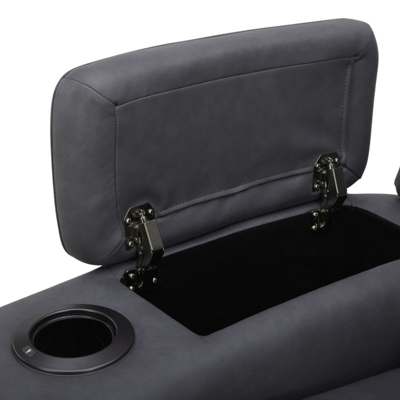 Fauteuil inclinable électrique pivotant Kerven, Bleu gris