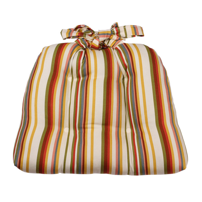 Luxuriance Traditional Cotton Stripe Indoor Chair Pad