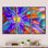 Spectaculaire vitrail avec spirales - ensemble de 3 toiles encadrées florales