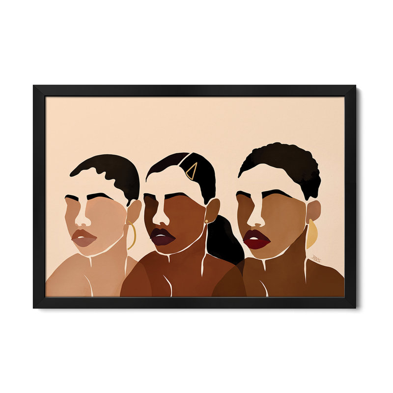 «Sœurs I», affiche encadrée par Bria Nicole, H 16 po x l 24 po