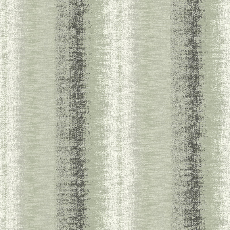 Papier peint tissé à rayures dégradées, Vert