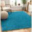 Tapis bleu à poils longs Feather-46017894