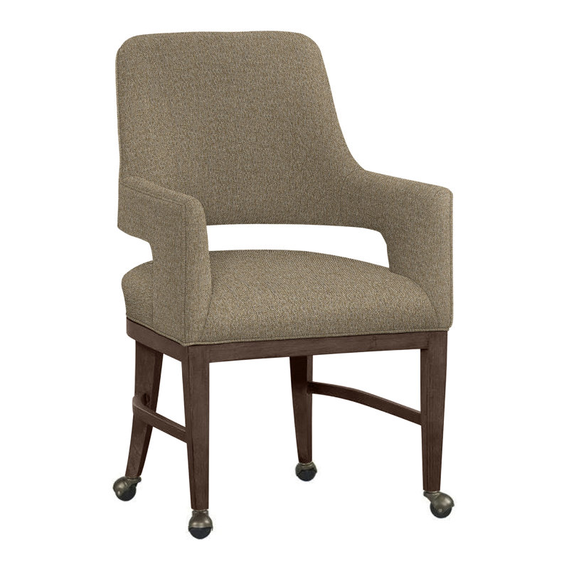 Chaise avec accoudoirs Josie, Noisette, Noisette 9508