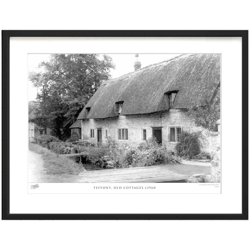 Teffont, Old Cottages C1960 - Single Picture Frame Print, 60cm H x 80cm W x 2.3cm D