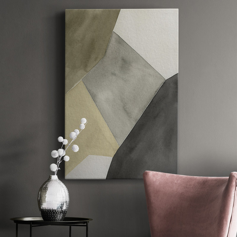 Tectonic Shift I - peinture sur toile tendue, H 18 po x l 12 po x P 1,5 po