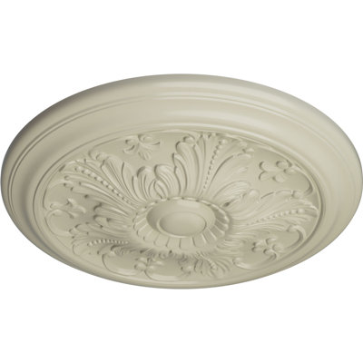Endurathane Vienna Ceiling Medallion, 16 7/8"OD x 5/8"P (Fits Canopies up to 3 1/4"), Hand-Painted Clear Yellow Finish