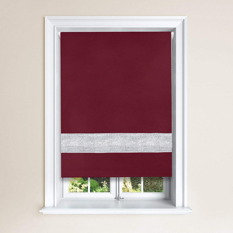 Roller Blind, 60cm W x 165cm L, Red