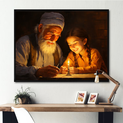 Judaïsme famille bougie Shabbat sérénité - impression