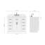 Meuble-lavabo simple en bois massif 42 po avec plateau en quartz Carrara de 1,5 po Thornaby-120127879-95016750