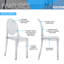 Techni Home Stackable Acrylic Ghost Event Chairs – Set of 4