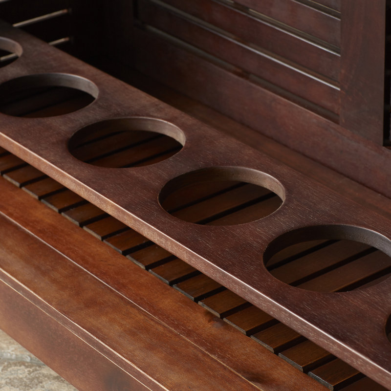 Comptoir de bar Aloria Red Barrel Studio® avec matériau extérieur en bois massif