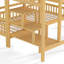 Lit superposé simple avec apparence de maison charmante, glissade, escalier de rangement et guide d'assemblage facile pour une structure en forme de maison, pour un sommeil sécuritaire
