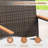 6-Person Patio Dining Set with 53" Round Metal Dining Table and 6 Rattan Solid Wood Armrest Chairs-687549020