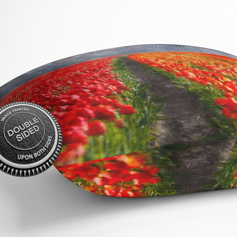 Floral Square Cushion, 55cm H x 55cm W x 20cm D