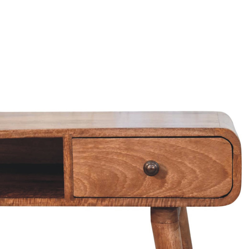 Bureau d'écriture courbé