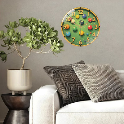Horloge murale 12 po en verre de qualité professionnelle