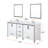 Ziva 80 in W x 22 in D Double Bath Vanity, White Top and 30 in Mirrors-515738151-467040248