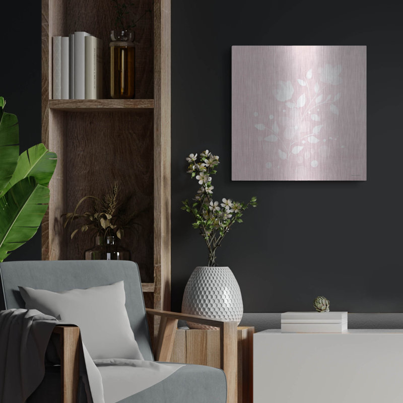 Art mural en métal «Pink Flower Bunch II» par Bluebird Barn, H 24 po x l 24 po