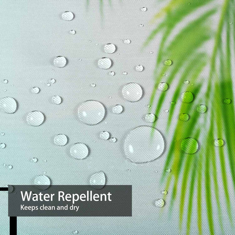 Rideau de douche imperméable Palm Paradise, L 72 po x l 72 po