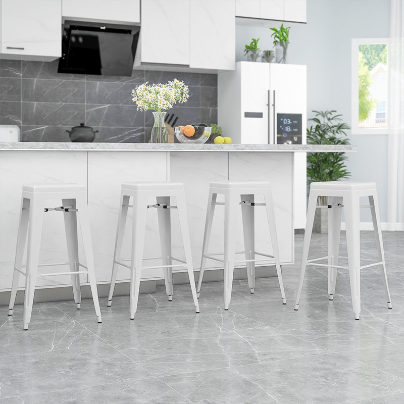 Tabouret de bar 30 po Archbold, Blanc