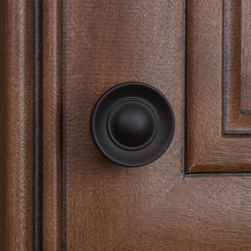 1" Diameter Mushroom Knob, Matte Black