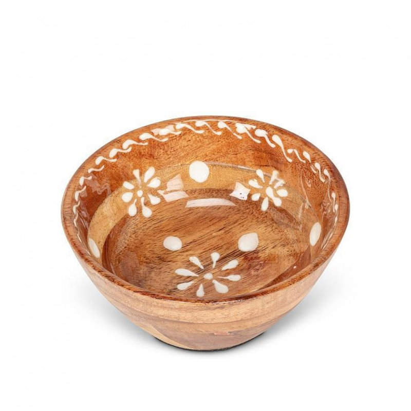 Small With Dot And Flower Pattern Bowl, 4"