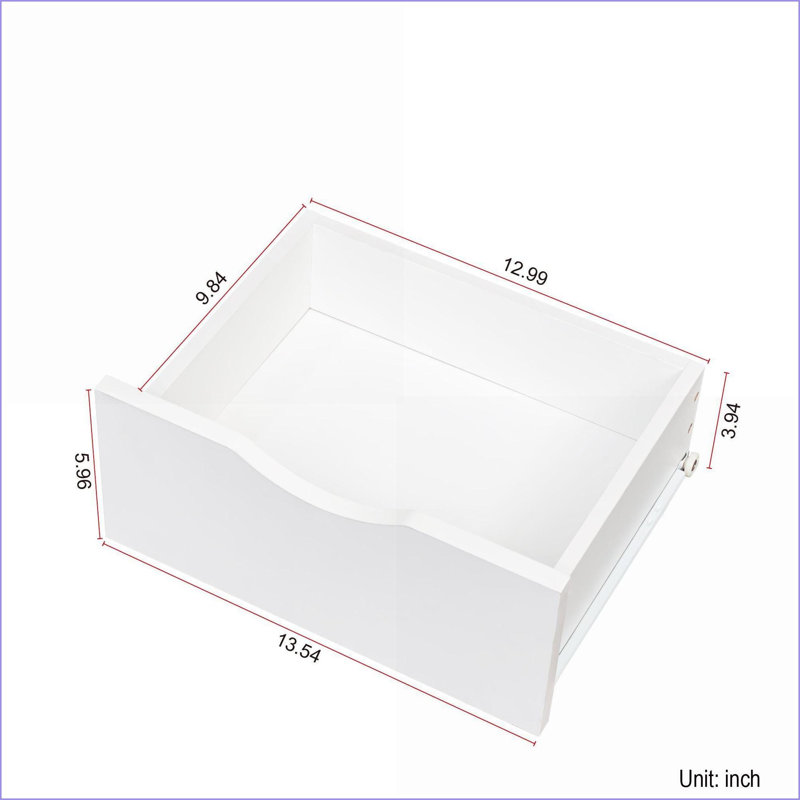 Table de chevet en bois d'ingénierie avec 2 tiroirs et tablette à 4 niveaux pour la chambre à coucher