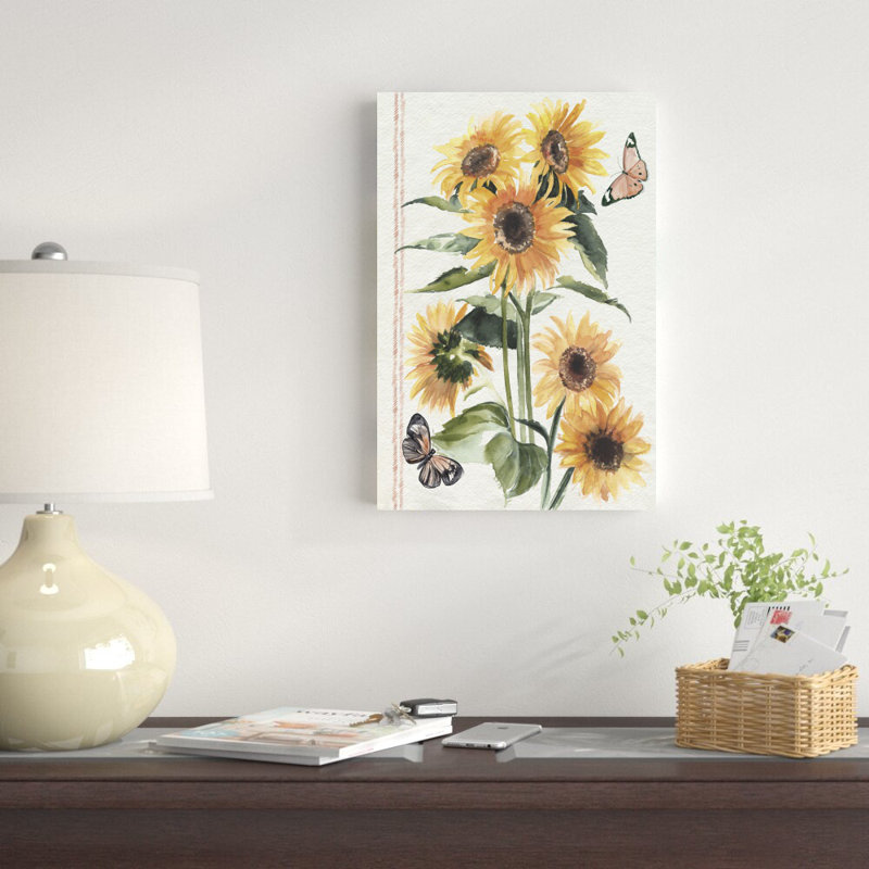 Tournesols d'automne I, H 18 po x l 12 po