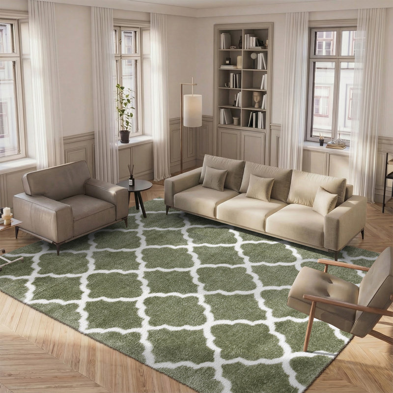 Tahoe Shag Performance Geometric Rug, Rectangle 8' x 10'