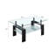 Table basse rectangulaire avec plateau de rangement en verre trempé et panneau de fibres à densité moyenne Fraiya-83077152-97769656